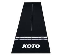KOTO - Tapis de Fléchettes, sans Oche, 4 Lignes de Lancer, 285x80cm, EVA | Noir, 285x80cm, Ligne Centrale, Sous-Face Antidérapante, Polyester Premium, EVA, Protège le Sol