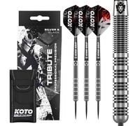 KOTO Tribute Silver & Black Tungsten Look - Fléchettes Pointe Acier