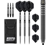 KOTO - Zoom Black Electro 90% Fléchettes 25 G, Noires, 3 Barrels, Flights, Shafts & Portefeuille Fléchettes