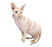 Kotomoda Confort douillet pour les beautés sans poils : pull d'hiver en coco brossé pour sphynx et chats nus (taille S)