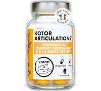KOTOR ARTICULATIONS | Soulage les Douleurs Articulaires | Santé des Cartilages | Curcuma + Gingembre + Omega 3 + Vitamines C & E + Manganèse | 60 Capsules | 1 Mois | Produit en France