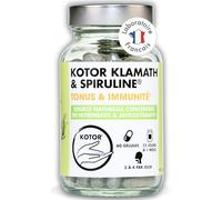 KOTOR SPIRULINE & KLAMATH 1400mg | Phycocyanine 120mg | Tonus, Immunité et Récupération | Duo de Super Aliment | Riche en nutriments et Antioxydants | 60 Gélules | 1 Mois | France