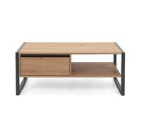 KOTOR - Table basse design industriel avec tiroir