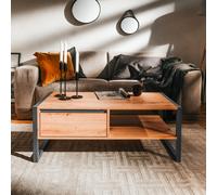 Kotor table basse industrielle avec tiroir