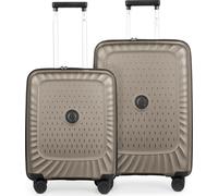 Kotti - Set de valises 2 pièces, bagage à main + valise de taille moyenne, coque dure robuste en matériau PP recyclé trolleys légers polypropylène coque dure, 4 roulettes, serrure TSAChampagne
