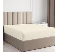 Kotton Culture King Size Fitted Sheet 100% Egyptian Cotton Fitted Sheet Only 800 Thread Count 48 cm Extra Deep Pocket Bottom Sheets (150x200cm, Ivory)