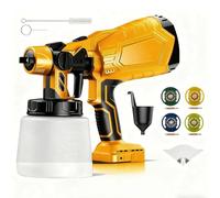 Kottwca Pulvérisateur de peinture sans fil pour batterie Makita 18 V (batterie non incluse), pulvérisateur de peinture de clôture avec récipient de 1000 ml, pistolet à peinture HVLP pour murs et