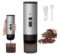 Kouamor 3 en 1 Machine à Café Multi Capsules, CafetièRe Portable, CafetièRes Expresso à Capsules Et Café Moulu, Machine à Expresso éLectrique, 15 Bar, Pour Bureau Voyage Camping Maison (gris)