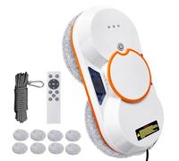 Kouamor Robot Laveur De Vitres avec Double Jet D’Eau Automatique, AI RéServoir D’Eau De 60 ML Robot Laveur De Vitre Automatique, 3 Modes Robot Lave Vitre 3800pa De Aspiration Puissante (B)
