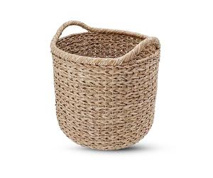 Kouboo Panier de Rangement décoratif tissé à la Main - XL - Herbe de mer torsadée - Naturel - 50,8 x 50,8 x 55,88 cm