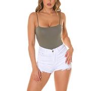 Koucla Haut basique à bretelles spaghetti avec bonnets, kaki, taille unique