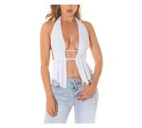 Koucla Haut dos nu à nouer, dos nu, dos nu, Blanc., taille unique