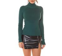 Koucla Pull basique en tricot fin à col roulé Taille S/M