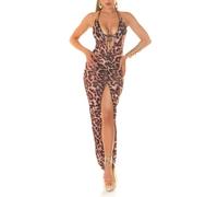 Koucla Vokuhila Robe de plage avec dos nu - Robe maxi en maille transparente avec bretelles