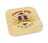 Koudindg Cadeau Rugby Dessous de Verre Rugbyman Cadeaux Fan de Rugby Noel Anniversaire Cadeaux Rugbyman pour Papa Papy Frère Mari Amie