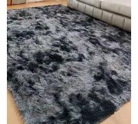 KOUDU Tapis de Chambre Doux 100 x 270 cm Pelucheux Moquette Chambre Extra Large Moderne Moderne Design pour Salon Filles Enfants, Gris Foncé