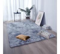KOUDU Tapis Salon 110 x 390 cm Antidérapant Tapis de Sol Doux Lavable, Antidérapant, Extra Large, Pelucheux et Moderne, pour Decoration Salon, Chevet, Gris Clair
