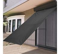 KOUDU Voile d'ombrage Auvent 1x1.8M Imperméable Une Protection des Rayons Filet D'Ombrage pour Jardin Terrasse Balcon, Gris Foncé