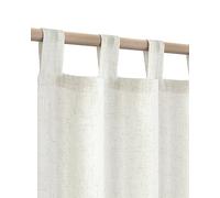 KOUFALL Lot de 2 Rideaux Longs en Lin translucide - 2,7 m - pour Grandes fenêtres - Couleur crème, Ivoire, Blanc cassé