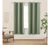 KOUFALL Lot de 2 Rideaux occultants de Style bohème Vert Sauge de 183 cm de Long pour Chambre à Coucher, Maison, Bureau, décoration Organique, œillets occultants, fenêtre de Salon, 183 cm de Long