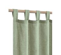 KOUFALL Lot de 2 Rideaux Transparents Vert Sauge de 213 cm de Long en Lin de Style bohème pour Chambre à Coucher, Vert Clair