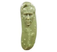 Koufeil Ornement De Noël Cage Picolas, Ornement d'arbre De Noël Drôle De Cornichon Nicolas Cage, Ornement Suspendu De Cornichon Vert De Noël pour Décoration De Noël Cadeau De Fête (1Pcs,Original)