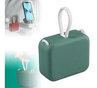 Koufeil Support De Téléphone Portable Trésor De Charge sans Fil Portable, Mini Banque d'alimentation 4000mAh Double Câble Intégré, Chargeur Portable USB C, Charge Rapide (Green)