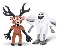 Kouipoie 99 Nights In The Forest Peluche en forme de cerf méchant du jeu, doudou doux pour enfants et adultes, cadeau pour Halloween et anniversaires (2 pièces)