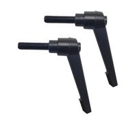 Kounrunppy - Lot de 2 poignées de serrage M10 - Filetage réglable - Levier de serrage réglable - (M10 x 80)