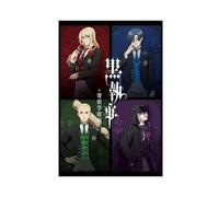 KOURT Poster Anime Black Butler : Public School Arc Poster sur toile Décoration murale pour salon, chambre à coucher, sans cadre : 40 x 60 cm
