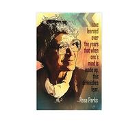 KOURT Rosa Parks Poster sur toile avec citation de motivation « I Have Learned Over » pour décoration de chambre à coucher, paysage sportif, bureau, chambre, cadeau sans cadre : 30 x 45 cm