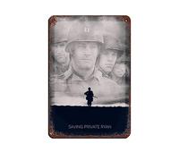 KOURT Saving Private Ryan Affiche de film vintage rétro en métal Art rétro peinture en fer Bar personnes grotte café famille garage affiche décoration murale 20 x 30 cm