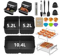 Kousee Accessoire de friteuse à air chaud Ninja Foodi Flexdrawer 10,4 L AF500DE, COSORI Accessoire de friteuse à air chaud 10 l, moule en silicone, accessoire Airfryer pour Ninja AF500EU AF500EUCP