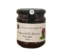 Koutsogiorgakis Family Confiture de Figues Grecques Smyrni - Lot de 2 x 230 g (460 g) - Recette Traditionnelle d’Eubée - 100% Figues Grecques - Végan & Végétarien