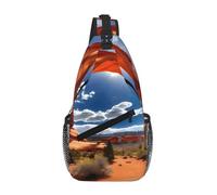 KOUUIP Arches National Park Sac à bandoulière standard pour homme et femme, sac à bandoulière antivol sac de poitrine décontracté pour la randonnée