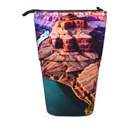 KOUUIP Beauty Grand Canyon Trousse à crayons télescopique à pression Porte-stylo Trousse de papeterie Sac de support rétractable Organiseur debout, Noir , Taille unique
