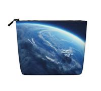 KOUUIP Cool Earth Planet Ocean Storm Sac de voyage pour articles de toilette personnels, taille de voyage pour femme, noir, taille unique, Noir, Talla única