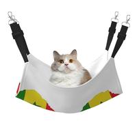 KOUUIP Hamac pour chat avec drapeau du Sénégal pour suspendre une cage, lit réglable pour animal domestique, hamac de couchage doux pour chats, furet
