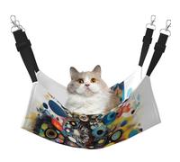 KOUUIP Hamac pour chat avec intelligence artificielle - Imprimé cerveau - Hamac réglable pour animal domestique - Hamac de couchage doux pour chats, furets