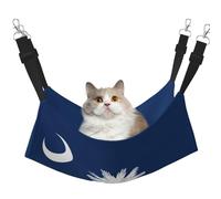 KOUUIP Hamac pour chat imprimé drapeau de la Caroline du Sud pour cage à suspendre, hamac réglable pour animal domestique, hamac de couchage doux pour chats, furet