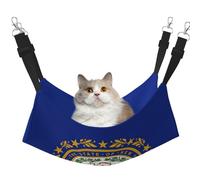 KOUUIP Hamac pour chat imprimé drapeau de l'État du New Hampshire pour cage à suspendre, hamac réglable pour animal domestique, hamac de couchage doux pour chats, furets