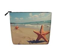 KOUUIP Jolie trousse de toilette de voyage avec motif étoile de mer, trousse de toilette de taille de voyage pour femme, noir, taille unique, Noir, Talla única