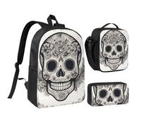 KOUUIP Lot de 3 sacs à dos mexicains avec trousse à crayons et sac à dos léger unisexe pour les voyages