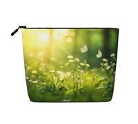 KOUUIP Springtime Herb Garden Sac de rangement pour articles de toilette personnels de voyage Taille de voyage pour femme Noir Taille unique, Noir, Talla única