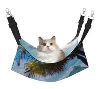 KOUUIP Tahiti Hamac pour chat à suspendre à la cage, lit réglable pour animal domestique, hamac de couchage doux pour chats, furet