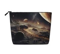 KOUUIP The Solar System - Sac de voyage pour articles de toilette - Organiseur de maquillage - Taille de voyage pour femme - Noir - Taille unique, Noir, Talla única
