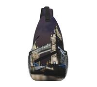 KOUUIP Tower Bridge in London Sac à bandoulière pour homme et femme, sac à bandoulière antivol décontracté, sac de voyage pour la randonnée