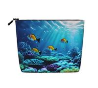 KOUUIP Tranquil Trousse de toilette de voyage pour femme Motif paysage sous-marin Noir Taille unique, Noir, Talla única
