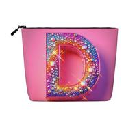 KOUUIP Trousse de maquillage pour femme avec impression D - Noir - Taille unique, Noir, Talla única