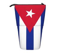 KOUUIP Trousse télescopique avec motif drapeau cubain pour crayons, papeterie, support rétractable